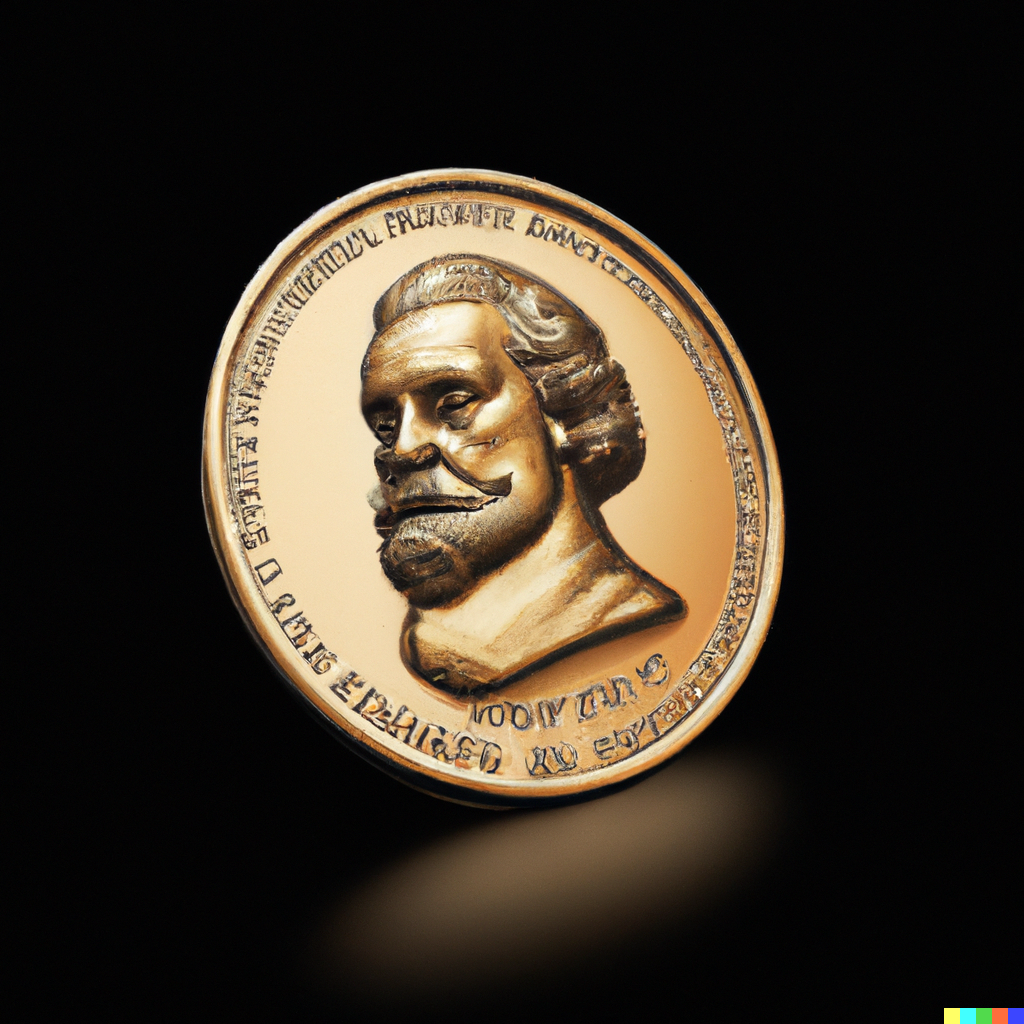 The limited edition Karl Marx coin.